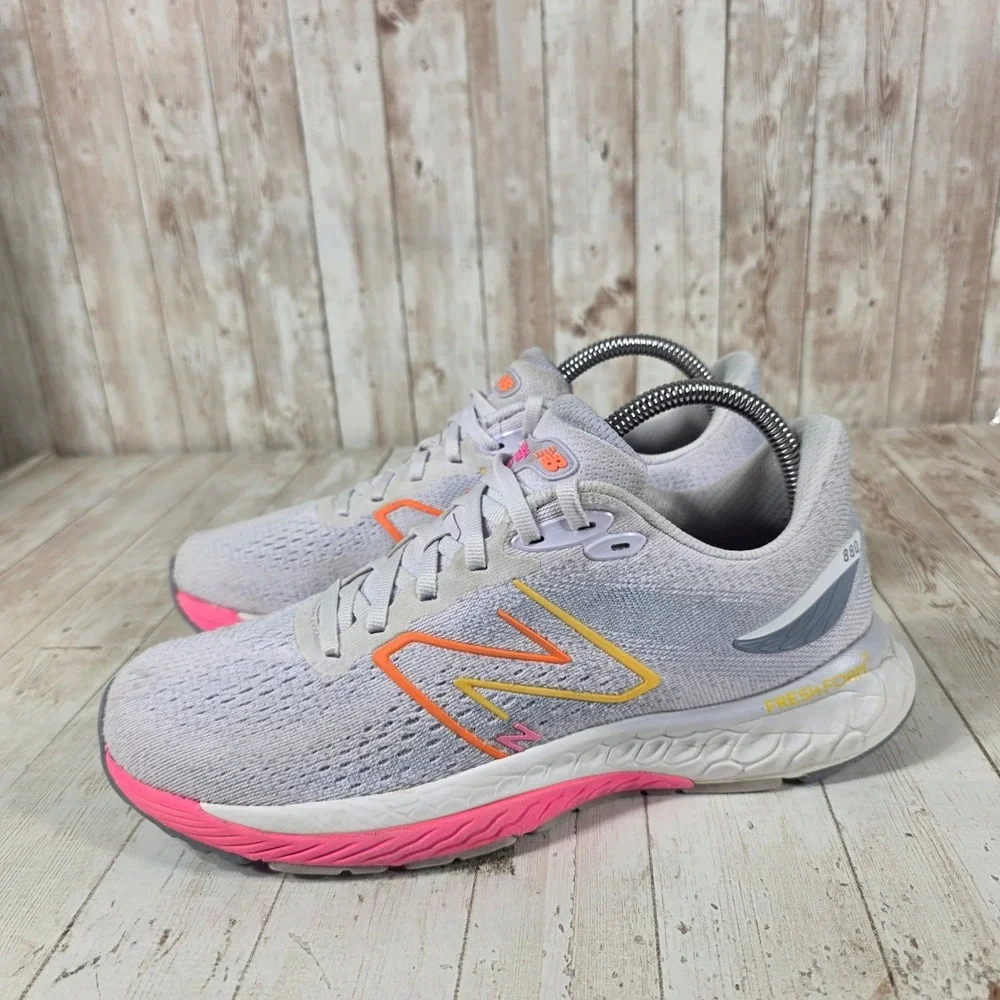 New Balance Fresh Foam 880‎ v11 Womens Running Shoes Grey Pink Orange W880G11